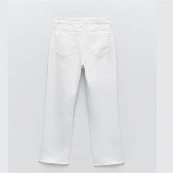 Zara, Women's High rise Mini Flare Pant - White. Size: 2 (US). NWT - Picture 8 of 8
